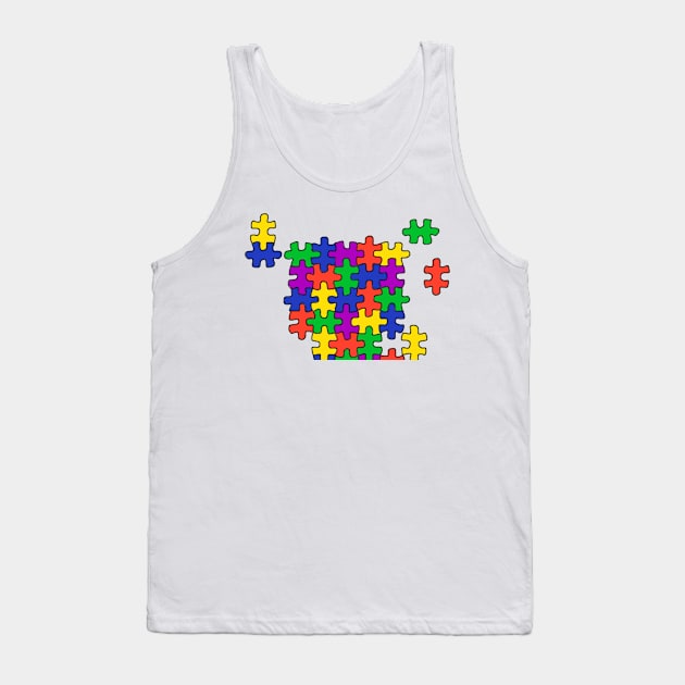 Puzzle Pieces Tank Top by faiiryliite